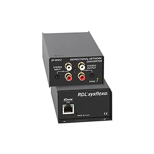 RDL SF-BNC2 Bidirectional Unbalanced Stereo Audio Network Interface
