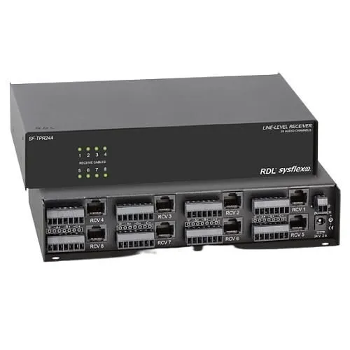 RDL SF-TPR24A Line-Level Audio Receiver, Separate Three-Pair Format-A Receiver Sections