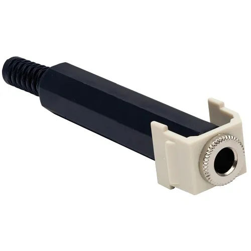 Hubbell SF14SJOW Snap-Fit Keystone, 1/4" Stereo Jack, Off-White