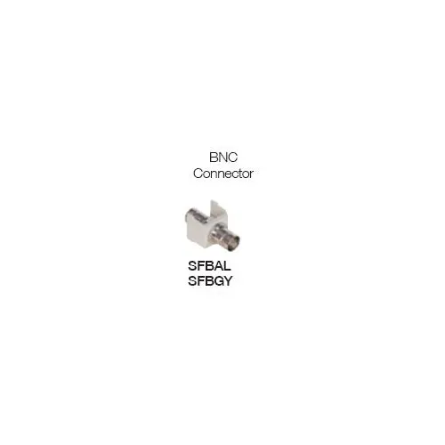 Hubbell SFBGY Snap-Fit BNC Connector, Pass-Through, F/F Coupler, 75 Ohms, Nickel Finish, Gray