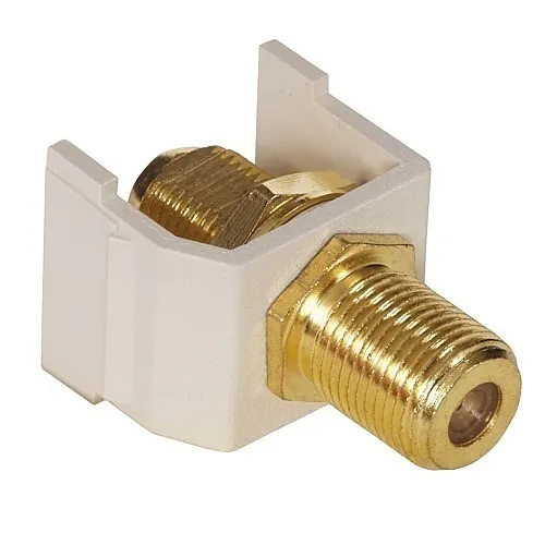 Hubbell SFF3GOW Snap-Fit 3 GHz, Gold Connector, Off-White