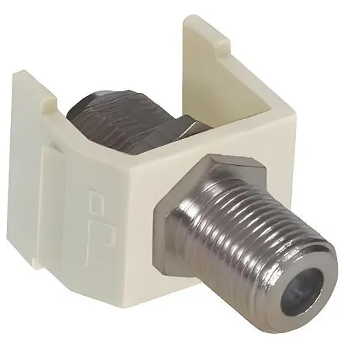 Hubbell SFFWX Snap-Fit F-Coax Connector, White