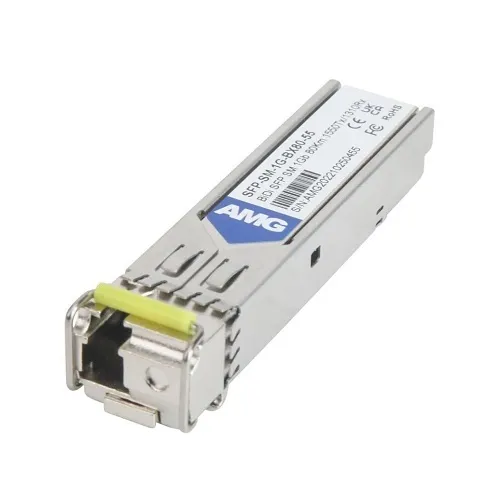 AMG Systems SFP-SM-1G-BX80-55 SFP Singlemode, LC Connector, 1550nm Tx / 1310nm Rx, 1Gb, 1-Fiber, 80Km
