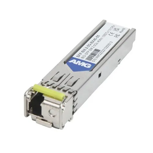 AMG Systems SFP-SM-2.5G-BX40-55 Singlemode, LC Connector, 1550nm Tx / 1310nm Rx, 2.5Gb, 1-Fiber, 40Km