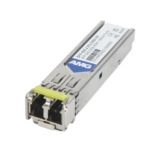 AMG Systems SFP-SM-2.5G-ZX80-55 SFP Singlemode, 2.5Gb, 2 Fibers, 80Km, LC Connectors, 1550nm Tx/Rx, -40°C to +85°C, DDM