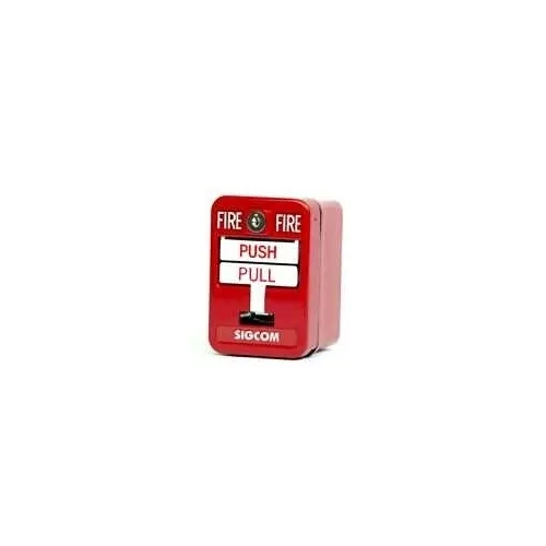 SigCom SG-42CXK1-RD-B SPECTRUM Series, Dual Action Pull Station, DPDT, Toggle Switch with Key, Red