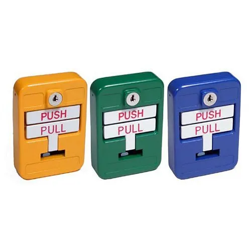 SigCom SG-42CXK1-YL-B SPECTRUM Series, Dual Action Pull Station, DPDT, Toggle Switch with Key, Yellow