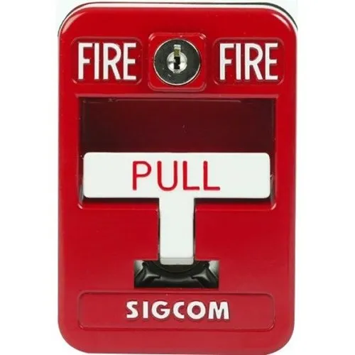 SigCom SG-42CXK2-RD-B Pull Station, Toggle , DPDT, Generic Red