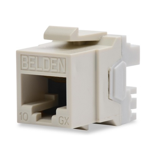 Belden AX104154 10GX Modular Jack, CAT6A, RJ45, KeyConnect Style, T568A/B, Single Pack, Yellow