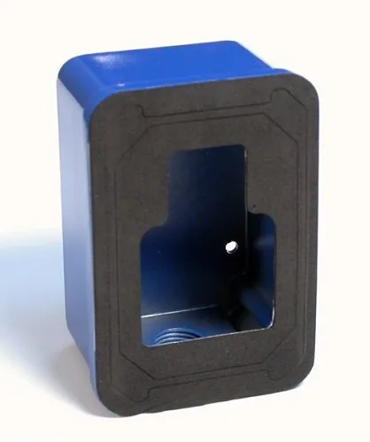 SigCom SG-WP-BL Die Cast Weatherproof Back Box for Pull Station, Blue