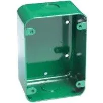 SigCom SGB-32S-GR Surface Mount Sheet Metal BackBox for Pull Station, Green