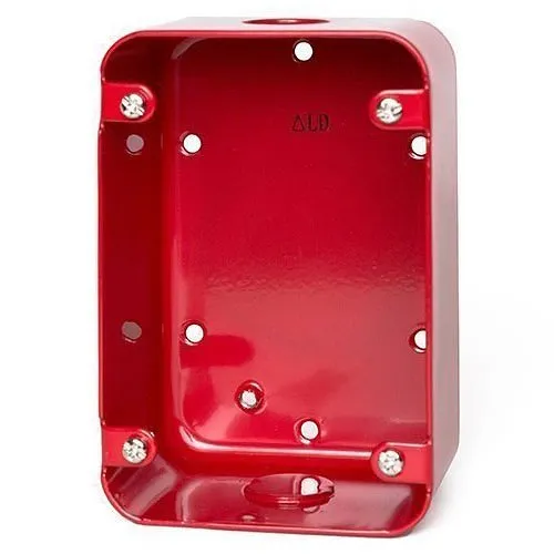 SigCom SGB-32S Surface Mount Sheet Metal BackBox for Pull Station, Red