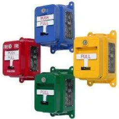 SigCom SGX-32SK1-SC-YL SGX32 Series Explosion Proof Manual Pull Station, Dual Action, DPDT, Yellow