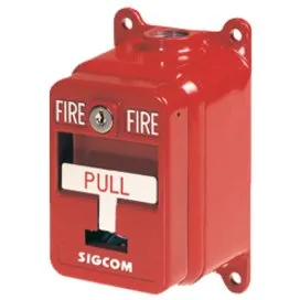 SigCom SGX-32SK2-SC SGX32 Series Explosion Proof Pull Station, Single Action, DPDT, Red