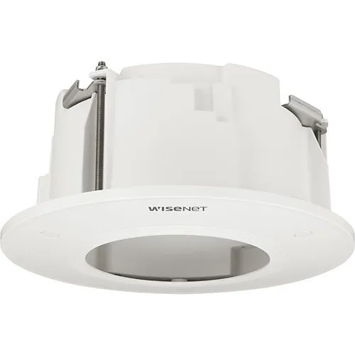 Hanwha SHD-1600FPW In-Ceiling Plenum Flush Mount for Select XNF, XND, XNV and PNV Series Cameras, White