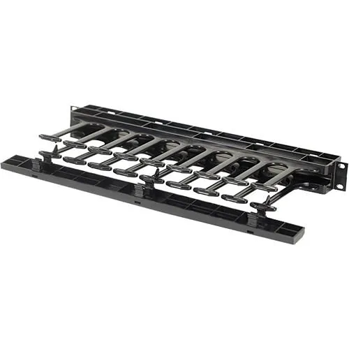 Ortronics SHMC1RU Horizontal Cable Manager, Single Sided, rack unit, Black