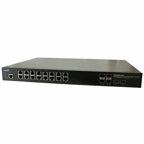 Lantronix SISPM1040-3166-L-BR Managed Hardened POE+ Network Switch with 16 10/100/1000BA Ports