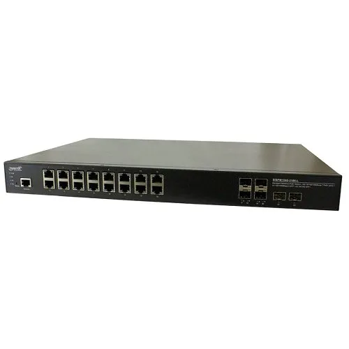 Lantronix SISPM1040-3166-L Managed Hardened Gigabit Ethernet PoE+, Rack Mountable Switch, 16-10/100/1000Base-T PoE+ Ports, 4-100/1000Base-X SFP Slots and 2-1G/10GBase-X SFP+ Slots