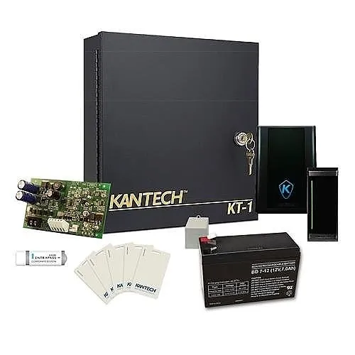 Kantech SK-SE-4-SCM KT-4 Starter Kit with Security Software, Controller, 4-Reader, Converter, Transformer, Battery and 5-Smart Card