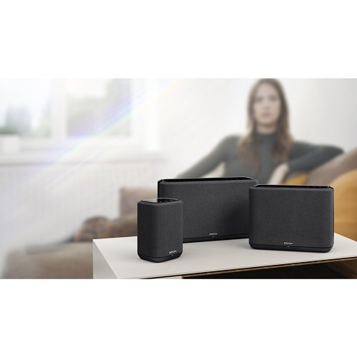 Denon Home 150 Compact Smart Speaker with Dynamic 1" Tweeter, .5" Mid-Bass Driver and HEOS Built-In, Black