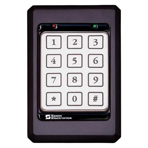 Essex SKE-34K 12-Pad 3x4 Keyless Keypad Access Device, Black Bezel