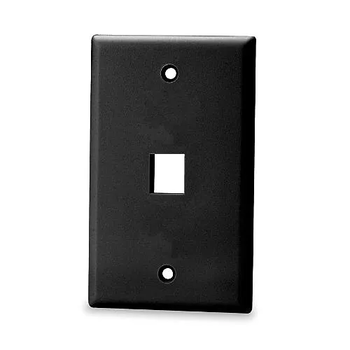 Signamax SKF-1-BK 1-Port Single-Gang Keystone Faceplate, Black