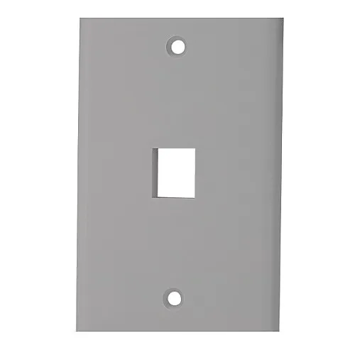 Signamax SKF-1-GY Single Gang 106-Type Faceplate, Gray