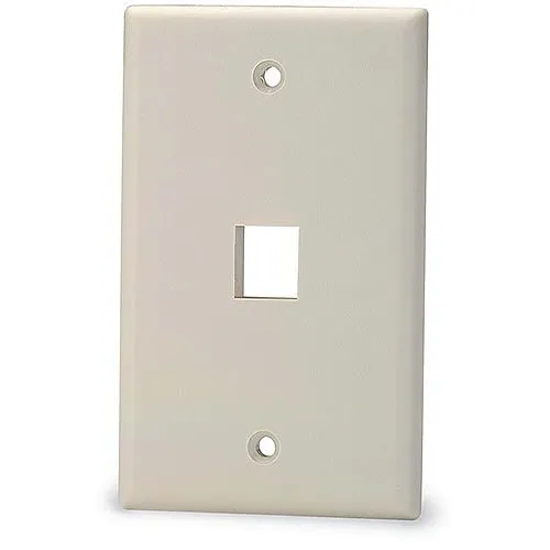 Signamax SKF-1-WH 1-Port Single-Gang Keystone Faceplate, White