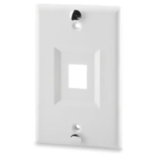 Signamax SKF-1P-WH 1-Port Plastic Keystone Wall Mount Phone Plate, White