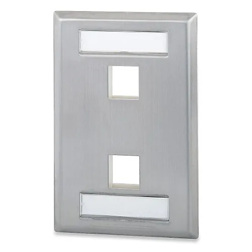 Signamax SKF-2-GY 2-Port Single Gang 106-Type Faceplate, Gray