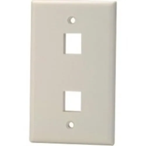 Signamax SKF-2 2-Port Single-Gang Keystone Faceplate, White