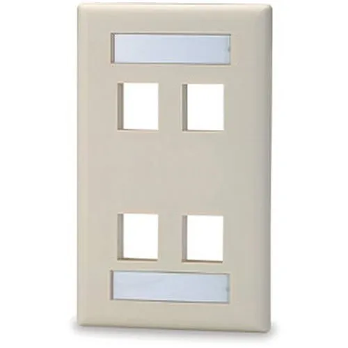 Signamax SKFL-4-DI Single-Gang Faceplates with Labeling Windows
