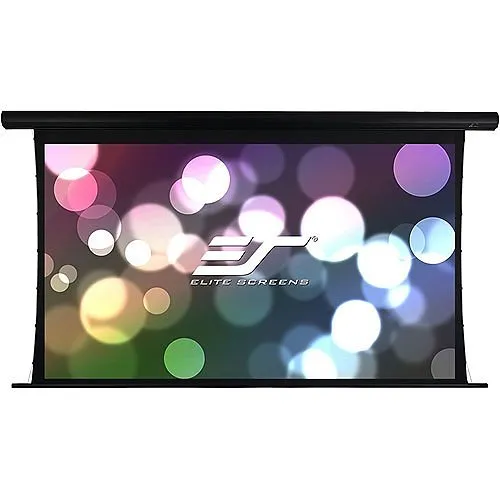 Elite Screens Saker Tab-Tension Series AcousticPro UHD 180" 16:9 4K Ultra HD Wall/Ceiling Mount 3" Drop Motorized Projector Screen