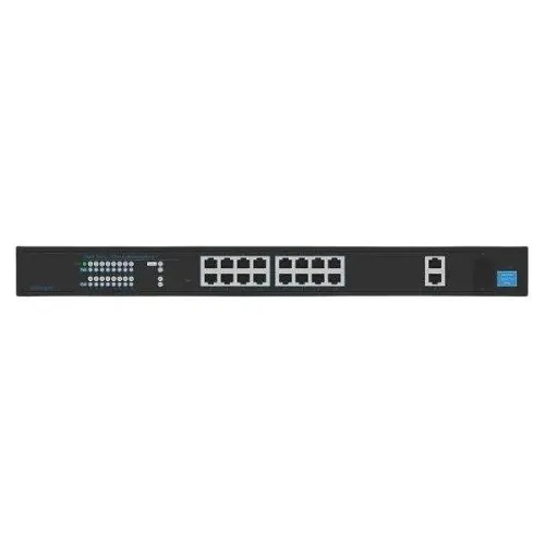 Hanwha SKY-SW20G-001 16-Port Gigabit PoE+ Switch with 2xUplink and 2xSFP