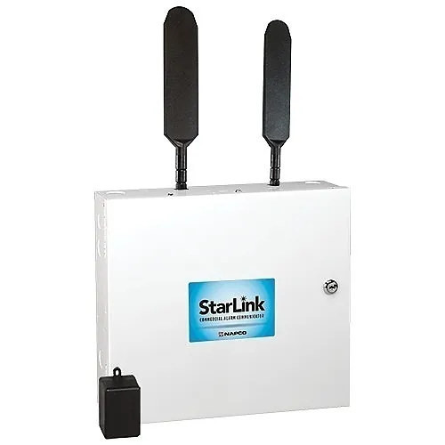 Napco SLE-LTEV-CBTF-C StarLink Connect Mercantile Communicator with Locking Metal Enclosure with Plug-In AC Transformer, Verizon, LTE Network