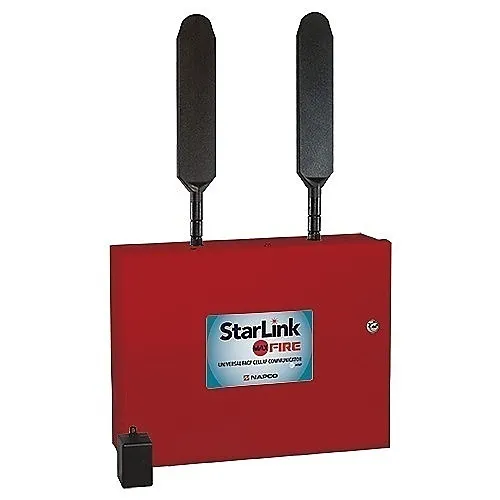 Napco SLE-MAXAI-CFBPS StarLink Max Fire Cellular/IP Communicator with Locking Metal Enclosure, AT&T, 5G LTE-M Network, Red