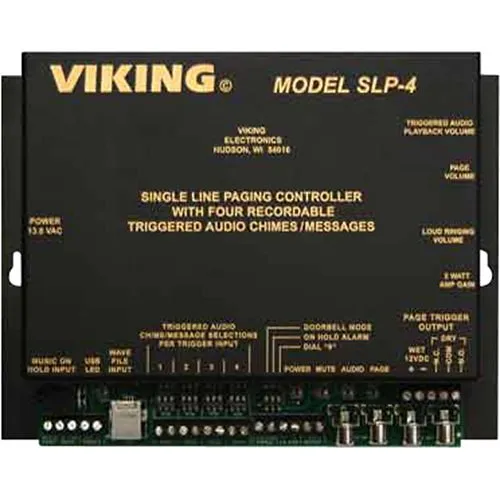 Viking SLP-4 1-Line Paging Controller with CD Quality Chimes