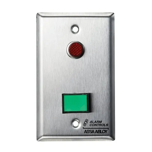Alarm Controls SLP-7M Illuminated Green 12V 0.5" Red LED
