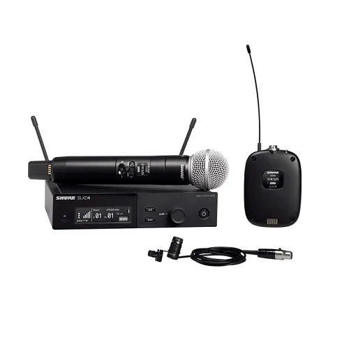 Shure SLXD124/85M-G58 combo Wireless Handheld and Lavalier Microphone System, 470-514 MHz
