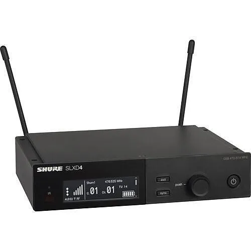 Shure SLXD124/85M-J52 Combo Wireless Handheld and Lavalier Microphone System, 558-602 MHz