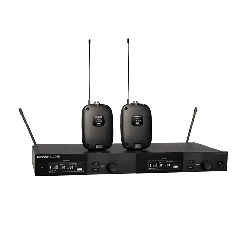 Shure SLXD14D-G58 Dual Wireless System with SLXD1 Bodypack Transmitters, Frequency Band Version G58