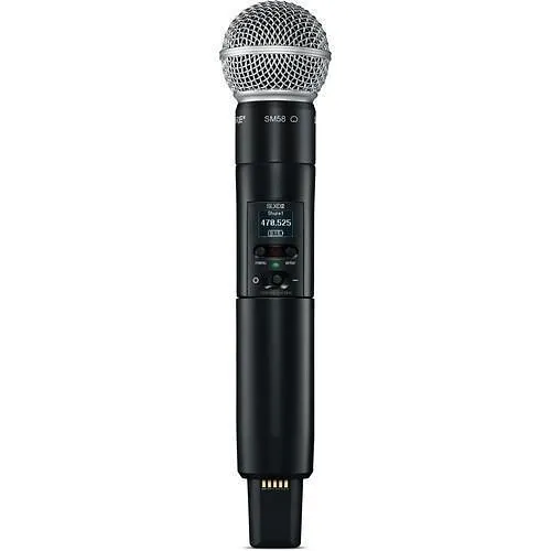 Shure SLXD2/SM58=-J52 SLX-D Series Handheld Wireless Transmitter with SM58 Capsule, J52 Band