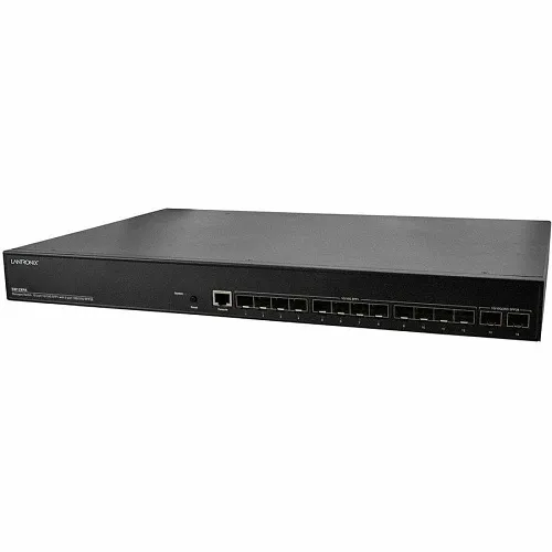 Lantronix SM12XPA-OZ Managed Fiber Switch with 12-Port, Supporting 1G/10G SFP+, Australia Power Cord