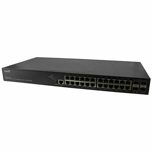Lantronix SM24TAT4XB-JP 24-Port Managed Gigabit Ethernet PoE+ Switch with 4 1G/10G SFP+, 370W, Japan Power Cord