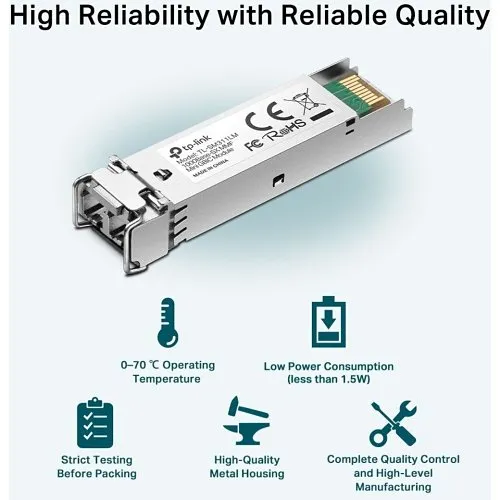 TP-Link TL-SM311LM Multi-Mode MiniGBIC Fiber Module Card, LC/UPC, Up To 550/275m Distance