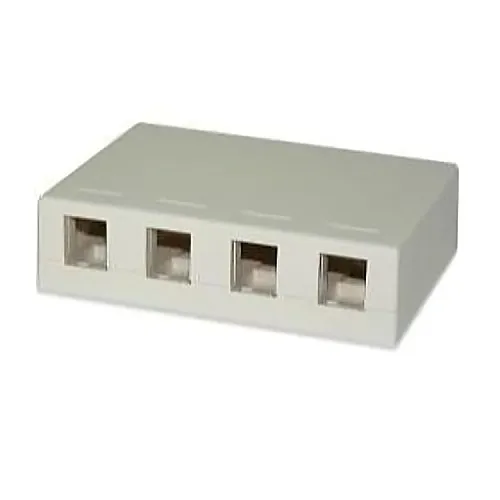 Signamax SMKL-4-WH 4-Port Surface Mount Multimedia Box, White