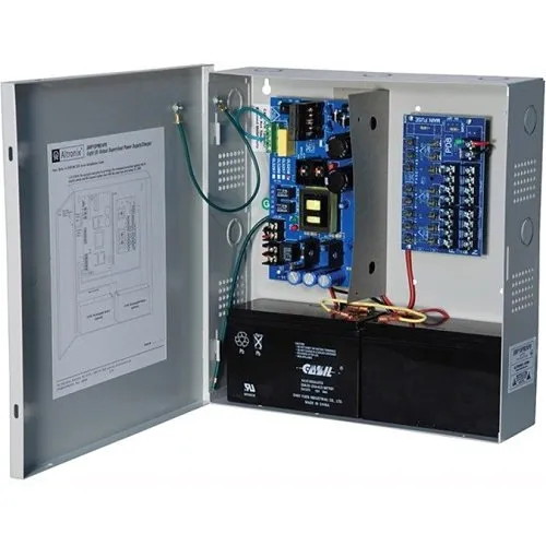 Altronix SMP10PM24P8 Power Supply Charger, Fused Outputs, 24VDC at 10A, 115VAC, Supervision, BC300 Enclosure