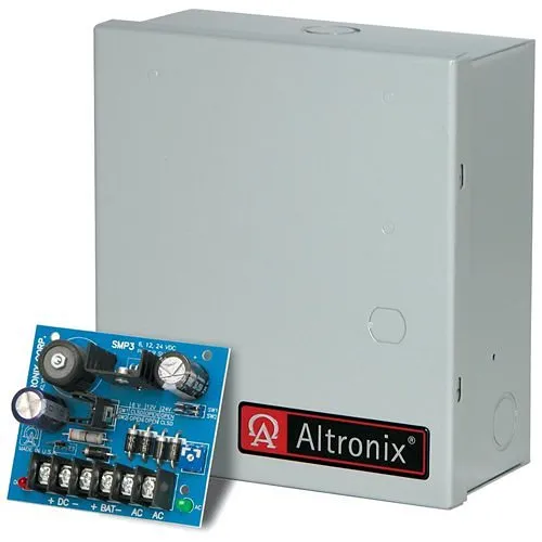 Altronix SMP3E Power Supply Charger, Single Output, 6/12/24VDC at 2.5A, BC100 Enclosure