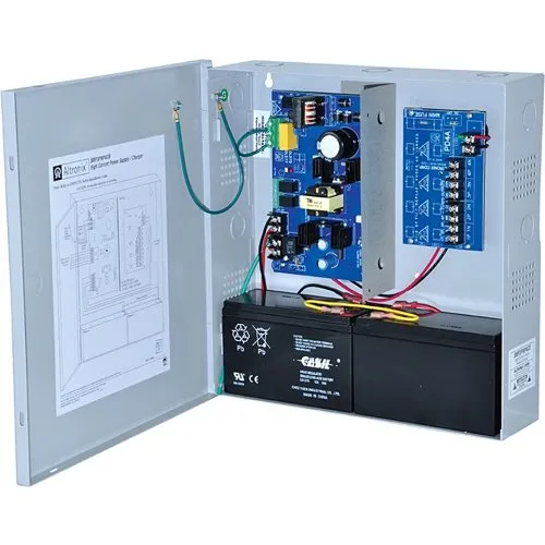 Altronix SMP3PMP4CB Power Supply Charger, PTC Outputs, 12/24VDC at 2.5A, 115/220VAC, Supervision, BC300 Enclosure, Grey (Replaces SMP3PMCTXPD4CB)