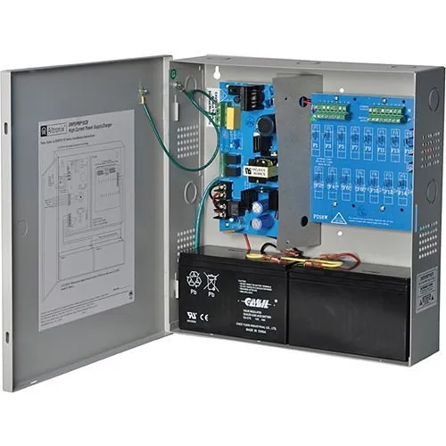 Altronix SMP5PMP16CB Power Supply Charger, 16 PTC Outputs, 12/24VDC at 4A, 115/220VAC, Supervision, BC300 Enclosure, Grey (Replaces SMP5PMCTXPD16CB)